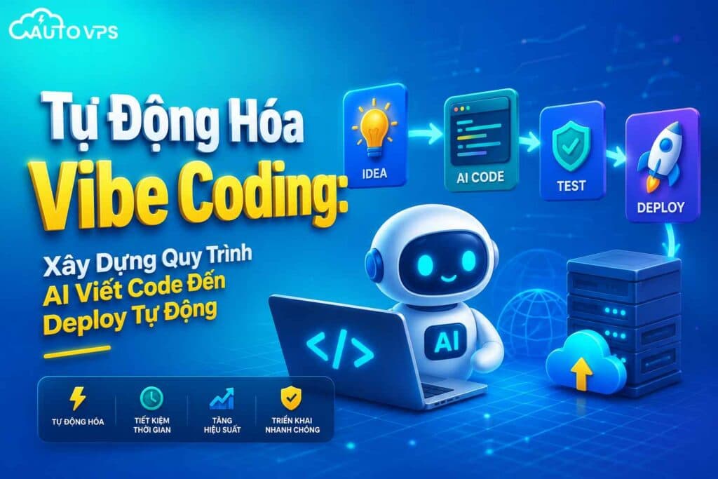 Ảnh minh họa bài viết Tự Động Hóa Vibe Coding: Xây Dựng Quy Trình AI Viết Code Đến Deploy Tự Động